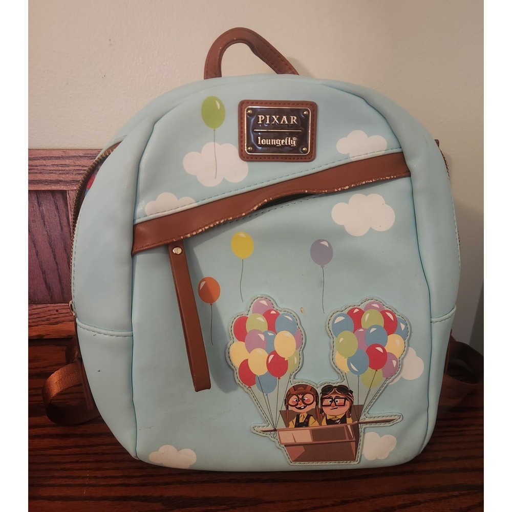 Pixar Loungefly Up Balloon Mini Backpack - Light Blue